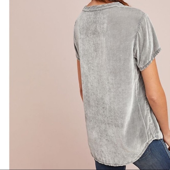 CLOTH & STONE Anthropologie Velvet Tee - Picture 4 of 11